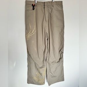 Maharishi Tan Cargo Pants with Gold Detailing XL